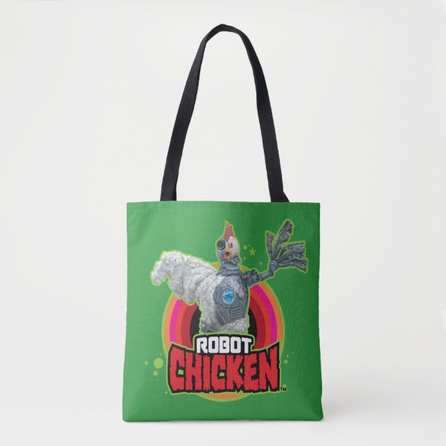 Robot Chicken Character Logo Tote Bag (Front)