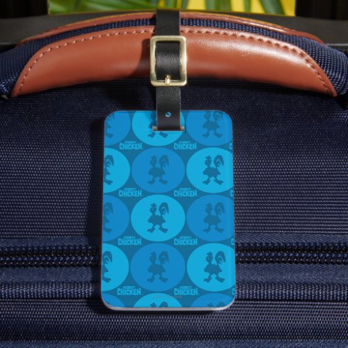 Robot Chicken Circle Pattern Luggage Tag