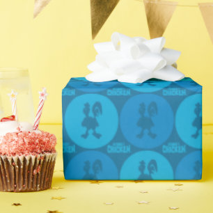 Robot Chicken Circle Pattern Wrapping Paper