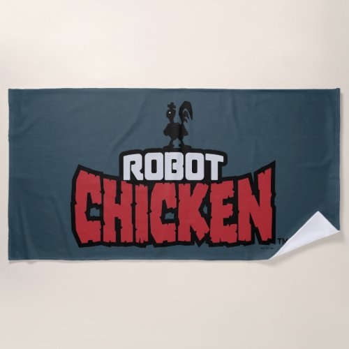 Robot Chicken Logo Beach Towel