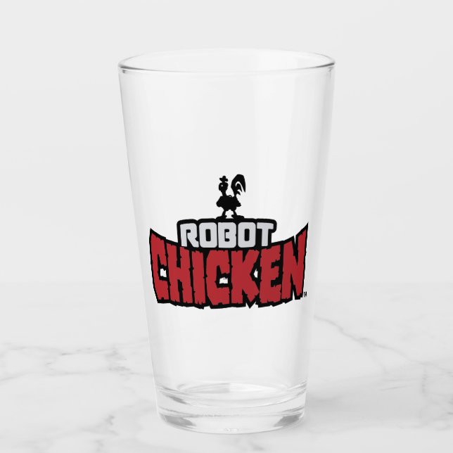 Robot Chicken Logo Glass (Front)