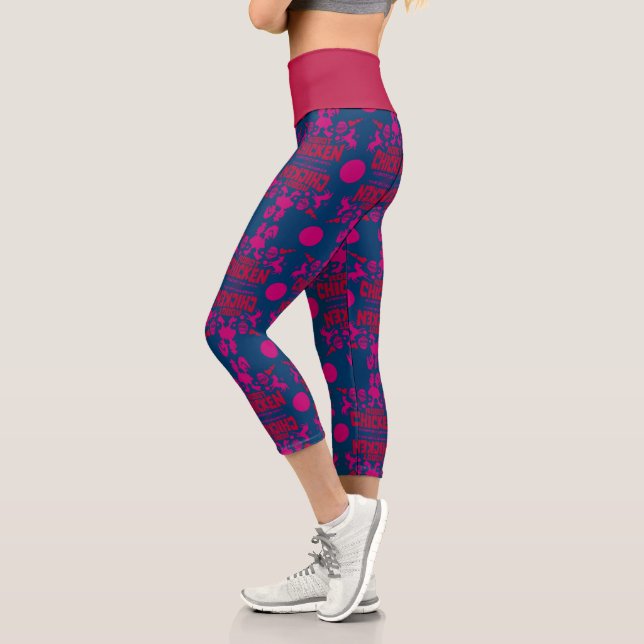 Robot Chicken Nerd Unicorn Graphic Capri Leggings (Left)