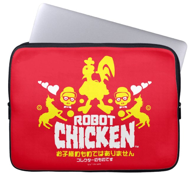 Robot Chicken Nerd Unicorn Graphic Laptop Sleeve (Front)
