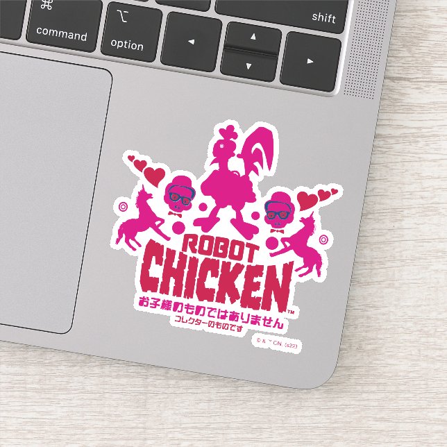 Robot Chicken Nerd Unicorn Graphic Sticker (Detail)