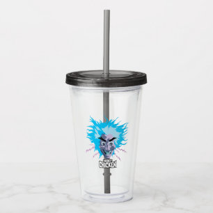 Robot Chicken Scientist Head Graphic Acrylic Tumbler