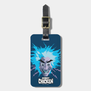Robot Chicken Scientist Head Graphic Luggage Tag