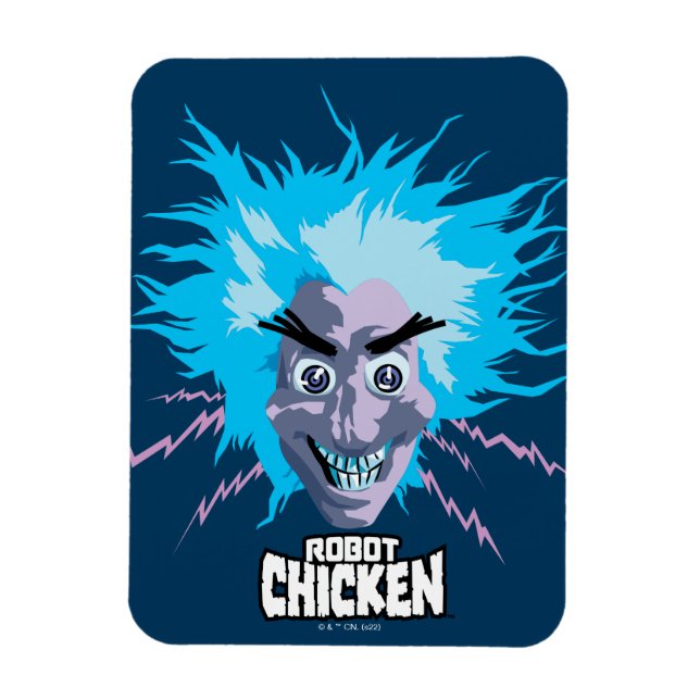 Robot Chicken Scientist Head Graphic Magnet (Vertical)