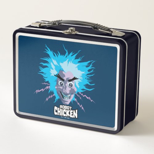 Robot Chicken Scientist Head Graphic Metal Lunch Box