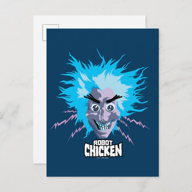 Robot Chicken Scientist Head Graphic Postcard (Front/Back)