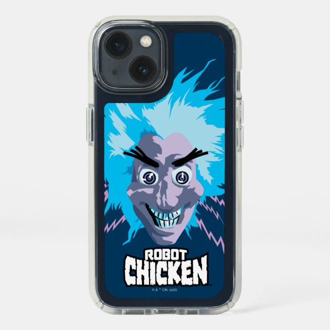 Robot Chicken Scientist Head Graphic Speck iPhone 13 Case (Front)