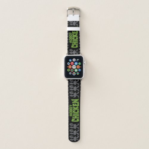 Robot Chicken Silhouette Pattern Apple Watch Band