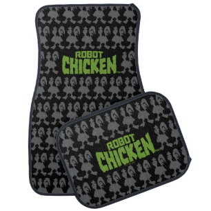 Robot Chicken Silhouette Pattern Car Floor Mat