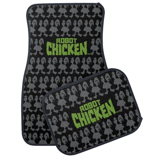 Robot Chicken Silhouette Pattern Car Floor Mat (Set)