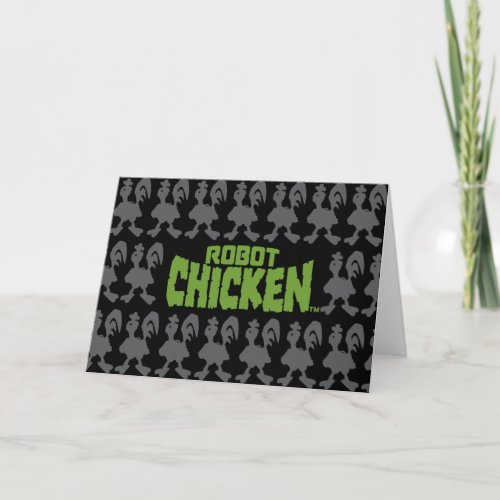 Robot Chicken Silhouette Pattern Card