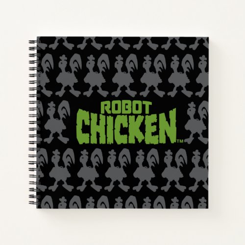 Robot Chicken Silhouette Pattern Notebook