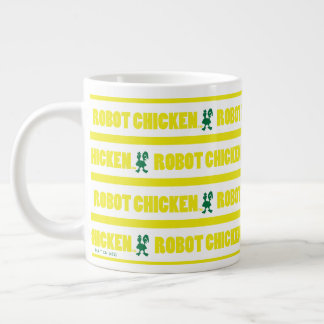 Robot Chicken Stripe Pattern Giant Coffee Mug