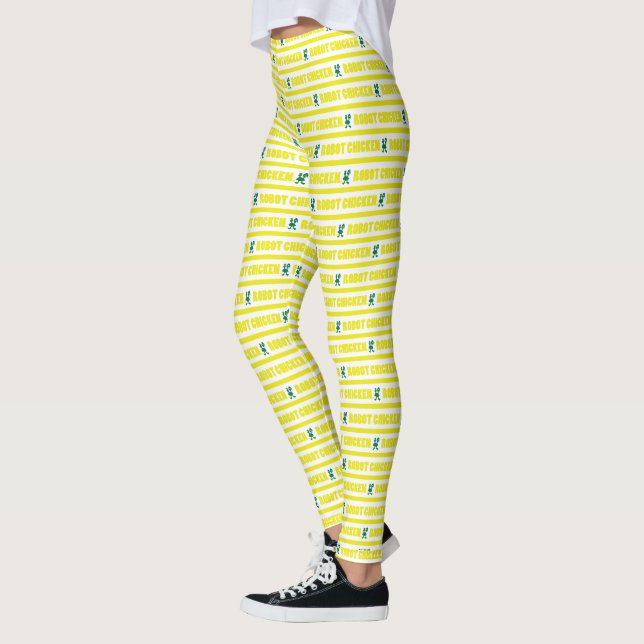 Robot Chicken Stripe Pattern Leggings (Left)