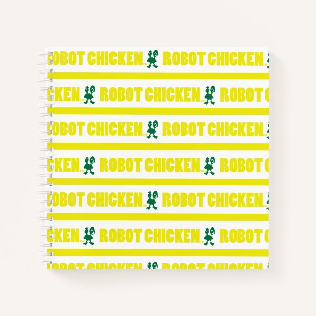 Robot Chicken Stripe Pattern Notebook (Front)