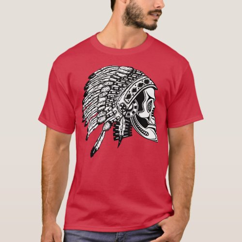 Robot Chief Native American Indian Headdress T_Shirt