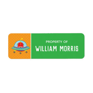 Robot Children School Name Labels   Editable Color