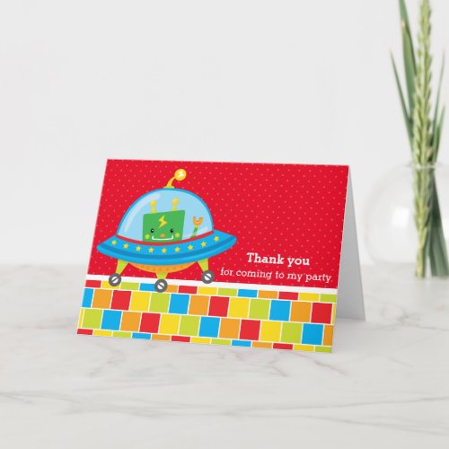 Robot  choose background color thank you card