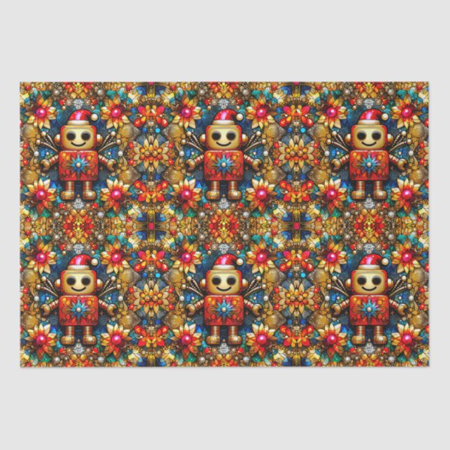 ~ Robot Christmas Wrapping ~  Tissue Paper (Front)