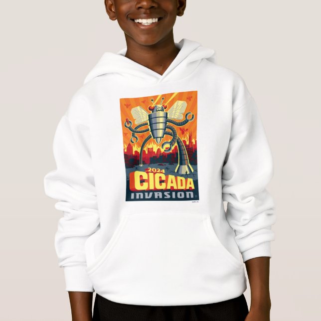 Robot Cicada Hoodie (Front)