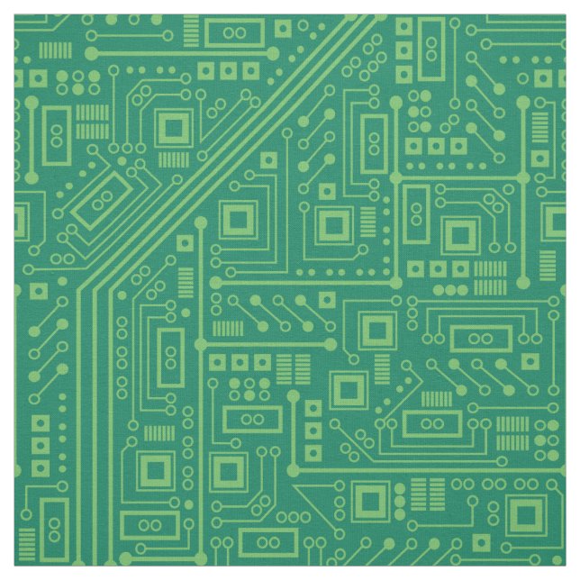 Robot Circuit Board Fabric (Swatch)