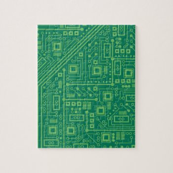 Robot Circuit Board Jigsaw Puzzle by robyriker at Zazzle