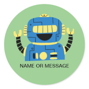 Robot Classic Round Sticker