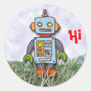 Cute Robot Sticker for Sale by OreVsWorld