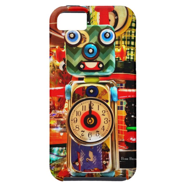Robot Clock Recycled Art iPhone 5 Case (Back)