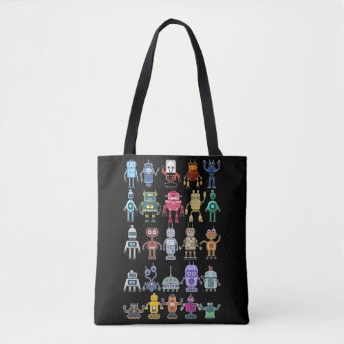 Robot Collection Science Technology Robots Tote Bag