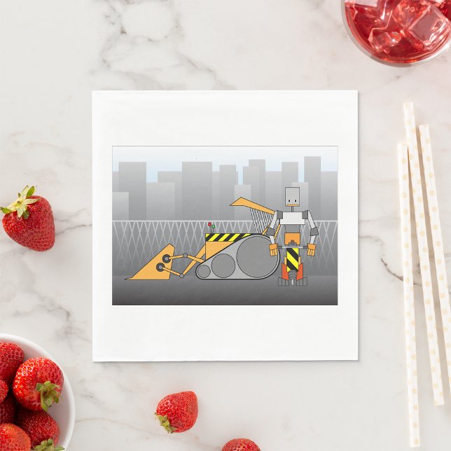 Robot Construction Worker Napkins (Creator Uploaded)