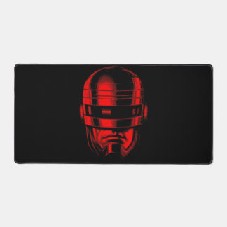 Robot Cop Helmet Desk Mat