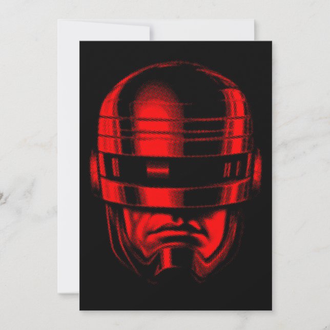 Robot Cop Helmet Invitation (Front)