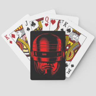 Robot Cop Helmet Poker Cards