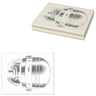Robot Cop Helmet Rubber Stamp