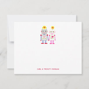 Robot Couple Thank You Note Cards