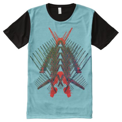 Robot Crane Man Whimsical Crane Operator Silly Fun All-Over-Print T-Shirt