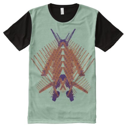 Robot Crane Man Whimsical Crane Operator Silly Fun All-Over-Print T-Shirt