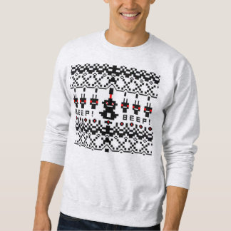 Robot "Cross Stitch" Christmas Sweatshirt