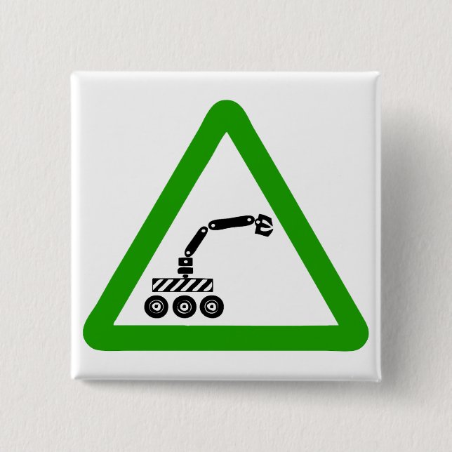 Robot Crossing Warning Sign Button (Front)