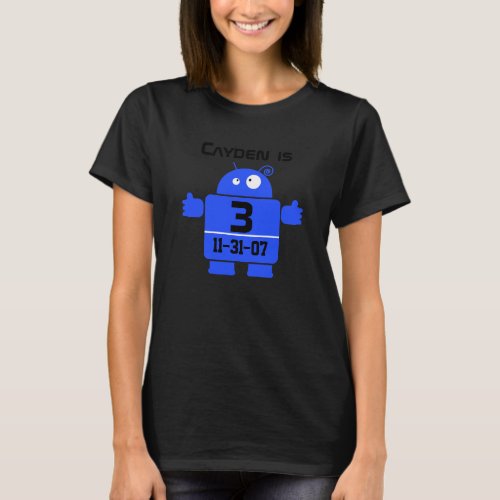 Robot Customizable Birthday T_shirt