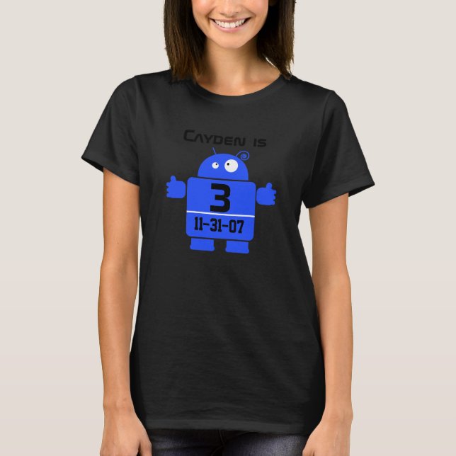 Robot Customizable Birthday T-shirt (Front)