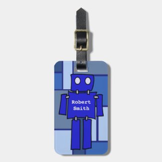 Robot Customizable School Tag Luggage Tags