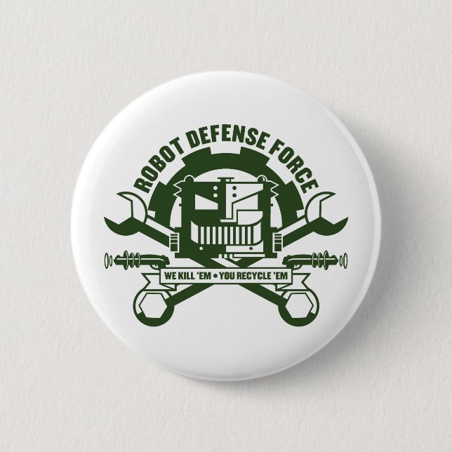 Robot Defense Force Button (Front)