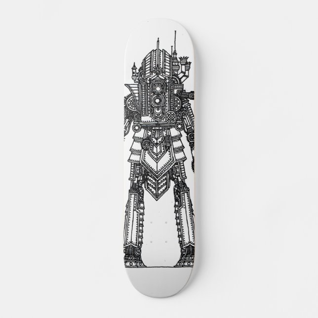 Robot Desk Skateboard Deck (Front)