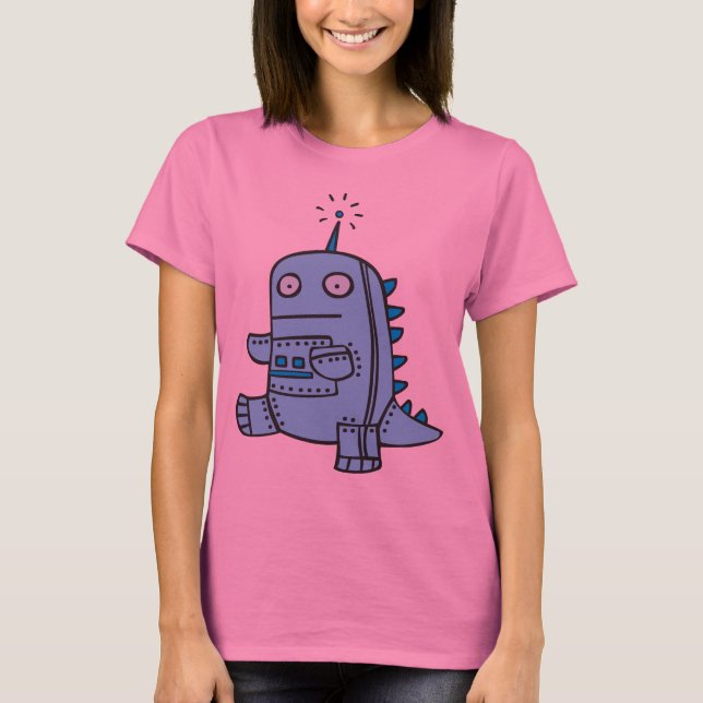 Robot Dino - Blue T-Shirt (Front)