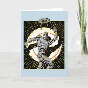 Robot Disc Golfer Card